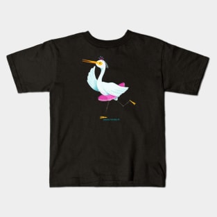 Egret Ballerina Kids T-Shirt